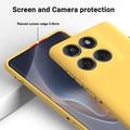 Motorola Moto G77 Power Flytende silikon-deksel med håndstropp - Gul