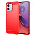 Motorola Moto G84 Børstet TPU Deksel - Karbonfiber