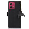 Motorola Moto G84 Lommebok-deksel i Lær med RFID - Svart