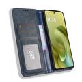 Motorola Moto G86 Retro Lommebok-deksel med Magnetisk Lukning - Blå