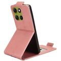 Motorola Moto G86 vertikalt flip-etui med stativ - Roségull