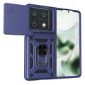 Motorola Razr Fold Hybrid-deksel med Roterende Ring med Kameraskjold - Blå