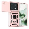 Motorola Razr Fold Hybrid-deksel med Roterende Ring med Kameraskjold - Roségull