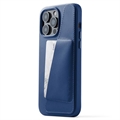 Mujjo iPhone 11 Pro Max Lommebok Deksel i Skinn - Blå