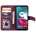 Multikort Slot Motorola Moto G10/Moto G30 Lommebok-deksel - Vinrød
