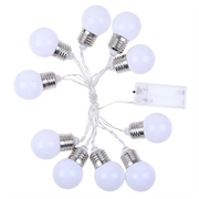 Flerfarget LED-streng med lyspærer - 1.5m / 10 lysdioder