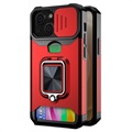 Multifunksjonell 4-i-1 iPhone 13 Mini Hybrid-deksel - Rød