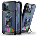 Multifunksjonell 4-i-1 iPhone 13 Pro Hybrid-deksel - Marine Blå