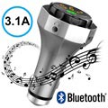 Multifunksjonell Billader & Bluetooth FM-sender AP06 - Sølv