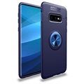 Samsung Galaxy S10+ Multifunksjonell Ring Deksel - Blå