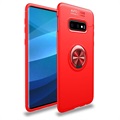 Samsung Galaxy S10+ Multifunksjonell Ring Deksel - Rød