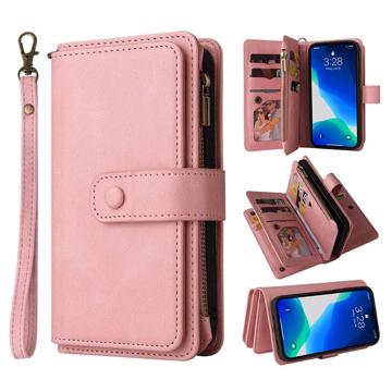 Multipurpose Serie iPhone 14 Pro Lommebok-deksel - Rosa