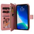 Multipurpose Serie iPhone 14 Pro Lommebok-deksel - Rosa