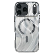 iPhone 18 Pro/17 Pro Mutural magnetisk glitrende hybrid-deksel - svart