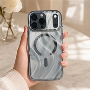 iPhone 18 Pro/17 Pro Mutural magnetisk glitrende hybrid-deksel - svart