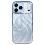 iPhone 18 Pro/17 Pro Mutural magnetisk glitrende hybrid-deksel - blå