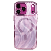 iPhone 18 Pro/17 Pro Mutural magnetisk glitrende hybrid-deksel - lilla