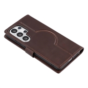 Samsung Galaxy S26 Ultra MyTPhone CardMate lommebokveske i lær - mørkebrun