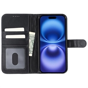 iPhone 17e MyTPhone CardMate lommebokveske i lær - svart