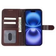 iPhone 17e MyTPhone CardMate lommebokveske i lær - mørkebrun