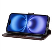 iPhone 17e MyTPhone CardMate lommebokveske i lær - mørkebrun