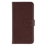 iPhone 17e MyTPhone CardMate lommebokveske i lær - mørkebrun