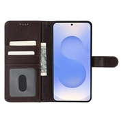 Samsung Galaxy S25+ MyTPhone CardMate lommebokveske i lær - mørkebrun