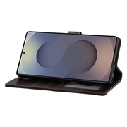 Samsung Galaxy S25 Ultra MyTPhone CardMate lommebokveske i lær - mørkebrun