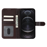 iPhone 12/12 Pro MyTPhone CardMate lommebokveske i lær - mørkebrun