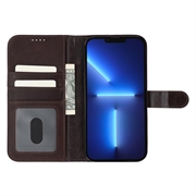 iPhone 13 Pro Max/12 Pro Max MyTPhone CardMate lommebokveske i lær - mørkebrun