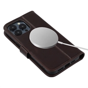 iPhone 13 Pro MyTPhone CardMate lommebokveske i lær - mørkebrun