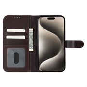 iPhone 15 Plus/14 Plus MyTPhone CardMate lommebokveske i lær - mørkebrun