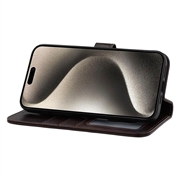 iPhone 15 Plus/14 Plus MyTPhone CardMate lommebokveske i lær - mørkebrun