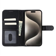 iPhone 15 Pro Max MyTPhone CardMate lommebokveske i lær - svart