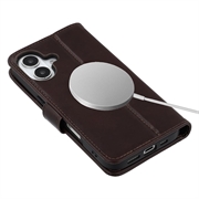 iPhone 16 MyTPhone CardMate lommebokveske i lær - mørkebrun