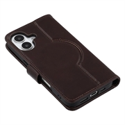 iPhone 16 MyTPhone CardMate lommebokveske i lær - mørkebrun