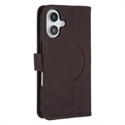 iPhone 16 Plus MyTPhone CardMate lommebokveske i lær - mørkebrun