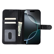 iPhone 16 Pro MyTPhone CardMate lommebokveske i lær - svart