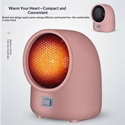 N4 400W bordvarmevifte med smart temperaturregulering - rosa