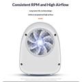 N4 400W bordvarmevifte med smart temperaturregulering - hvit