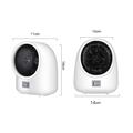 N4 400W bordvarmevifte med smart temperaturregulering - hvit