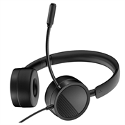 NYTT BEE H360 telefonhodesett på øret 3,5 mm / USB kablet støydempende mikrofon med mikrofon for datamaskin PC bærbar PC Stereo