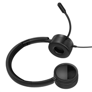 NYTT BEE H360 telefonhodesett på øret 3,5 mm / USB kablet støydempende mikrofon med mikrofon for datamaskin PC bærbar PC Stereo