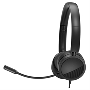 NYTT BEE H360 telefonhodesett på øret 3,5 mm / USB kablet støydempende mikrofon med mikrofon for datamaskin PC bærbar PC Stereo