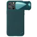 Nillkin CamShield S iPhone 14 Pro Lær Belagt Deksel - Grønn
