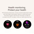 NX17 1.19-tommers AMOLED vanntett smartklokke med Bluetooth-oppringing for kvinner Fitness Tracker Smart Bracelet - gul