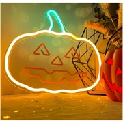 Neolia Dekorativt Neonlys - Gresskar - Oransje / Grønn