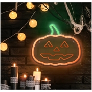 Neolia Dekorativt Neonlys - Gresskar - Oransje / Grønn