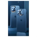 iPhone 12 Pro Max Hybrid Deksel med Skjult Stativ - Blå / Gjennomsiktig