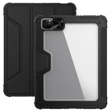 iPad Air 11 (2024)/iPad Pro 11 2022/2021/2020/iPad Air 2022/2020 Nillkin Bumper Smart Folio-etui - Svart / Gjennomsiktig